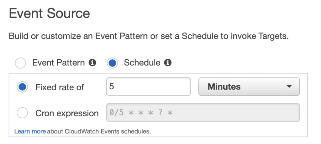 選擇使用 Schedule，然後輸入Cron Expression 來控制備份時間和週期