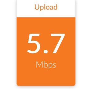上載速度則低得可憐，只有5Mbps