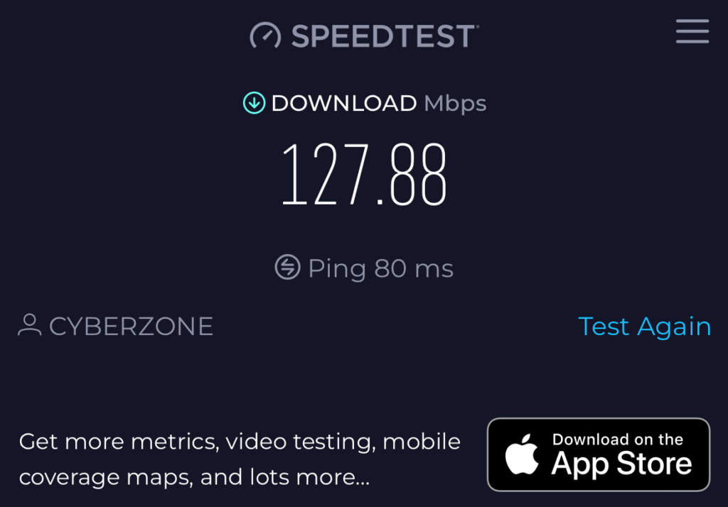 新加坡4G 網速也不差，有127 Mbps 